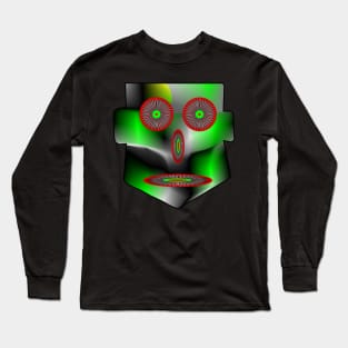 Mask in Green. Long Sleeve T-Shirt